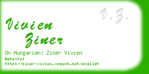 vivien ziner business card